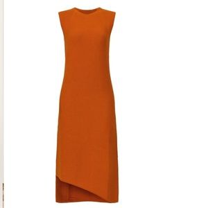 Victor Alfaro x RTR sleeveless Sweater Dress in textured Orange crush S